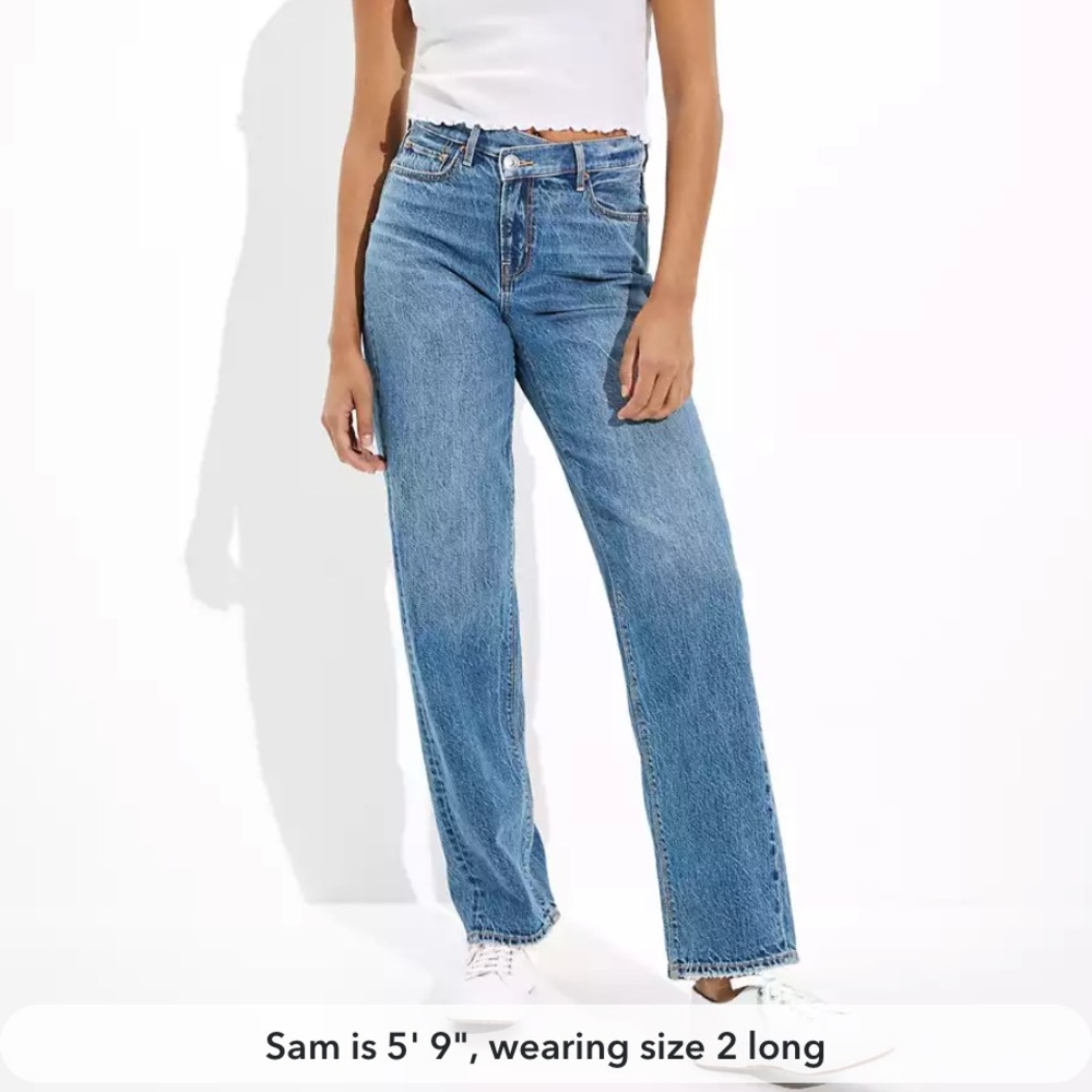 American Eagle Crossover Baggy Mom Jean